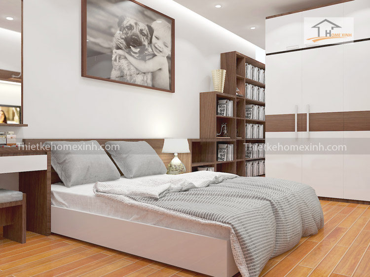 Hình 02: Thiết kế phòng ngủ phong cách hiện đại, trẻ trung