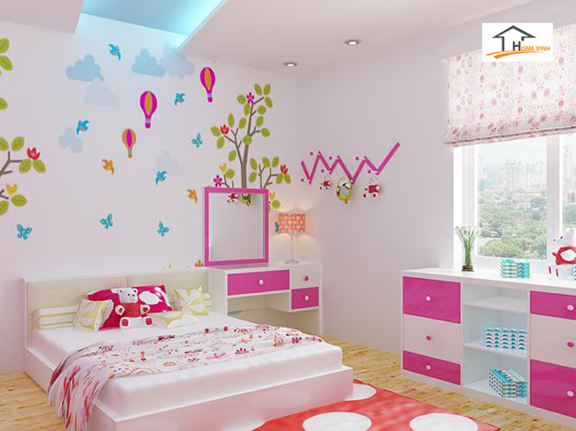 Bí quyết trang trí phòng ngủ khiến trẻ em thích thú Trang-tri-phong-ngu-cho-be-yeu