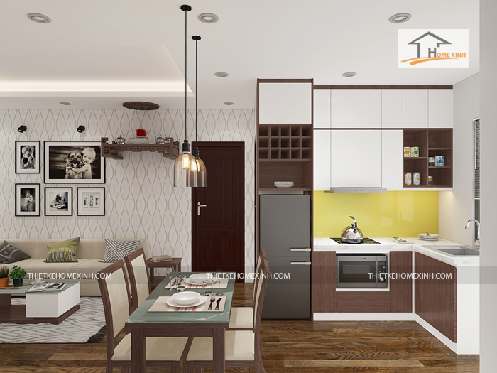 Hình 06: Thiết kế phòng khách hiện đại cho chung cư
