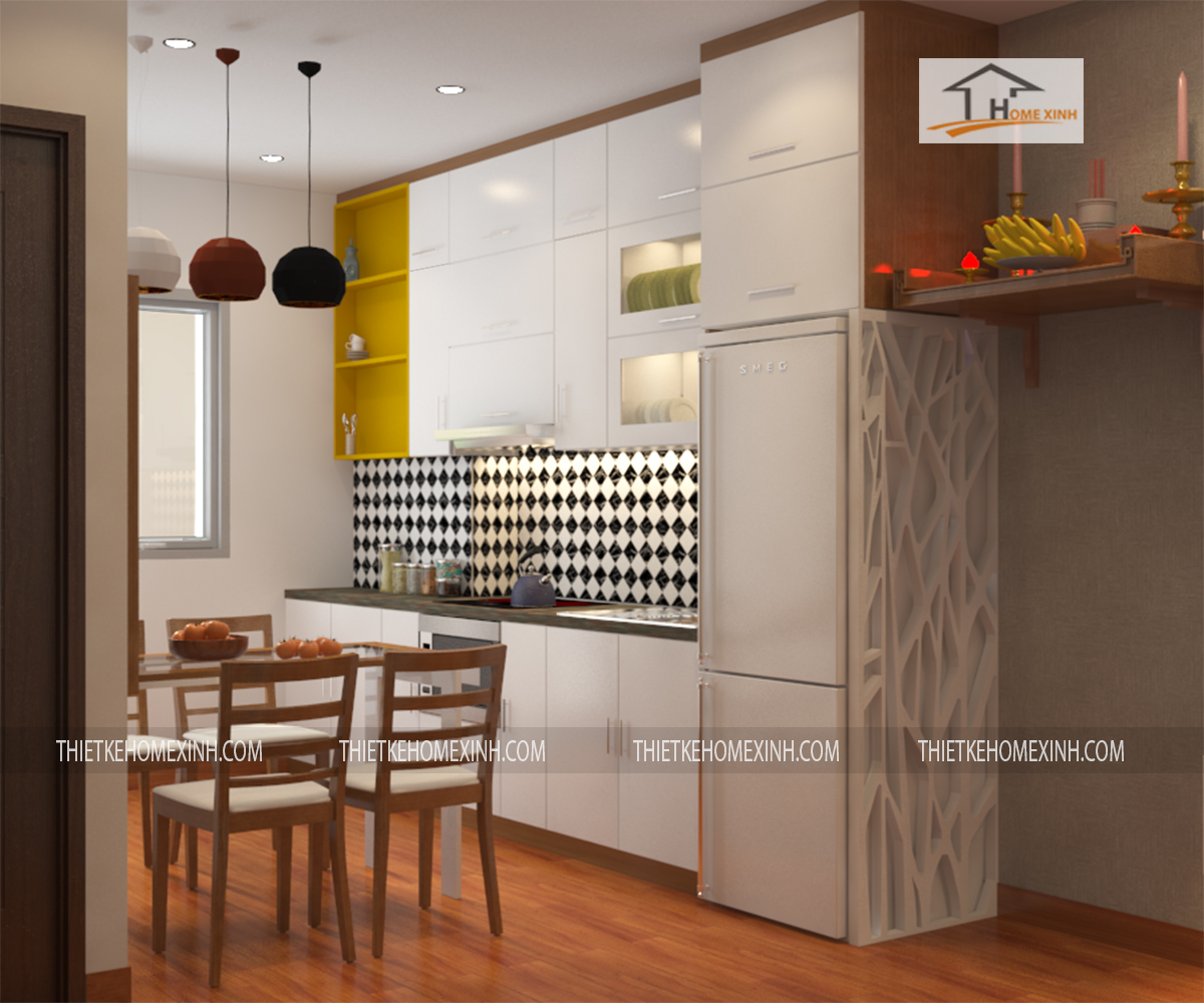 phòng bếp căn hộ 09B Gemek - thiết kế Home Xinh