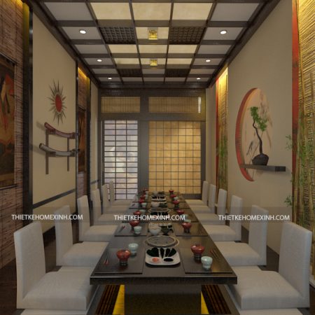 nội thất nhà hàng nhật - thiết kế home xinh