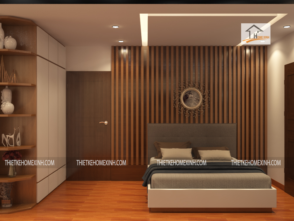 phòng ngủ master căn hộ 09B Gemek - thiết kế Home Xinh