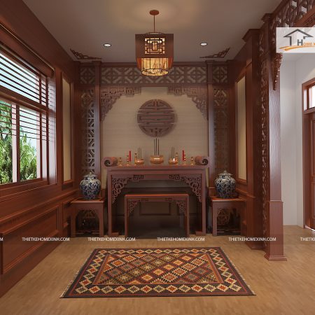 thiết kế phòng thờ - thiết kế home xinh