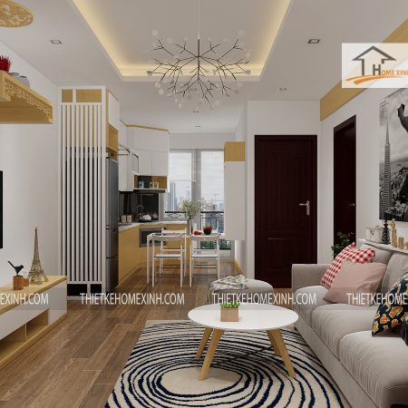 thiết kế phòng khách - thiết kế home xinh