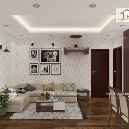 thiết kế phòng khách - thiết kế home xinh