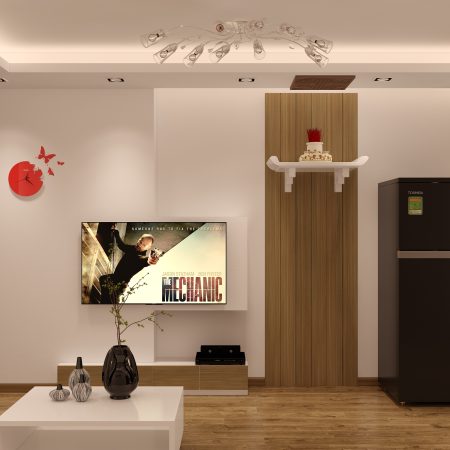 Thi công nội thất phòng khách chung cư Gemek - anh Đông