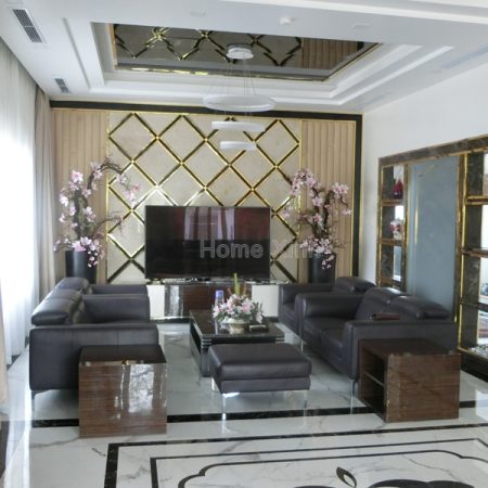 Thi công nội thất phòng khách biệt thự tại Phú Thọ