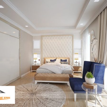 Thiết kế phòng ngủ master biệt thự PG An Đồng