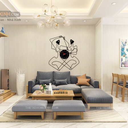 Thiết kế nội thất chung cư 73m2 tại HH3 Linh Đàm