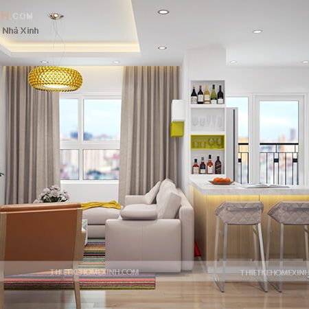 Thiết kế nội thất chung cư 90m2 tại Lotus Lake View