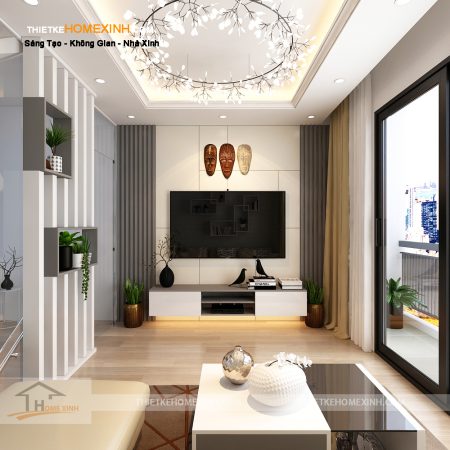 Thiết kế nội thất nhà liền kề 3 tầng Xuân Phương Residence 117m2