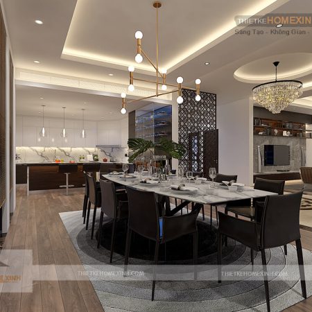 Thiết kế nội thất biệt thự 530m2 tại Tây Hồ, Hà Nội - Nhà chị Hoa