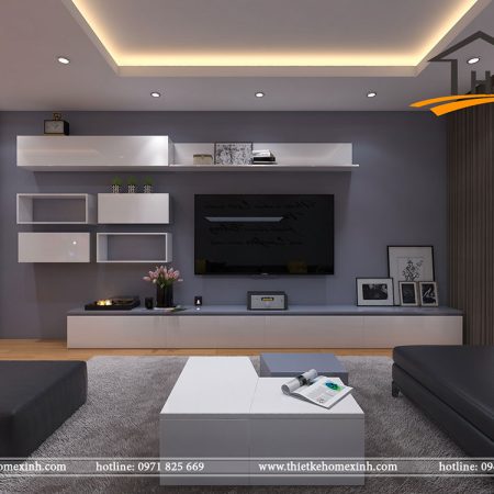 Thiết kế nội thất phòng khách chung cư 6TH Element 130m2 - ảnh 2