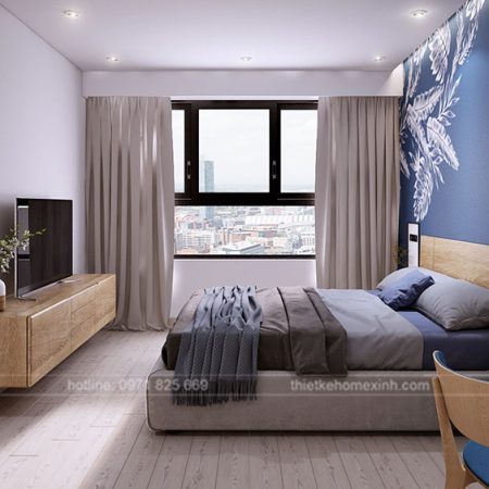thiết kế căn hộ tại chung cư kingston residence 110m2 - phòng ngủ master 1