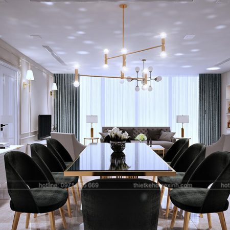 Thiết kế nội thất chung cư tại Vinhomes Golden River - bàn ăn 2