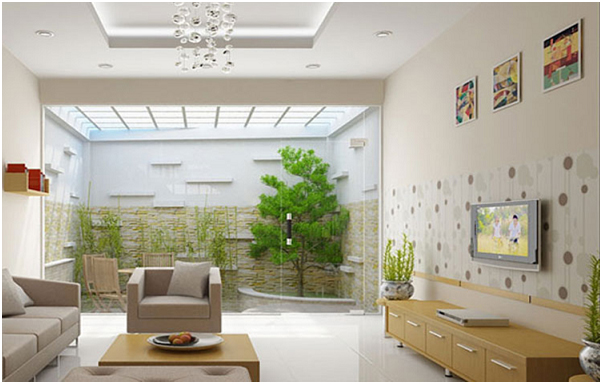 Thiết kế phòng khách đầy đủ ánh sáng Thiết kế phòng khách đầy đủ ánh sáng
