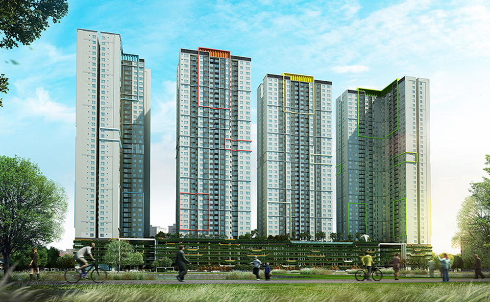 kiến trúc khu căn hộ chung cư Seasons Avenue kiến trúc khu căn hộ chung cư Seasons Avenue