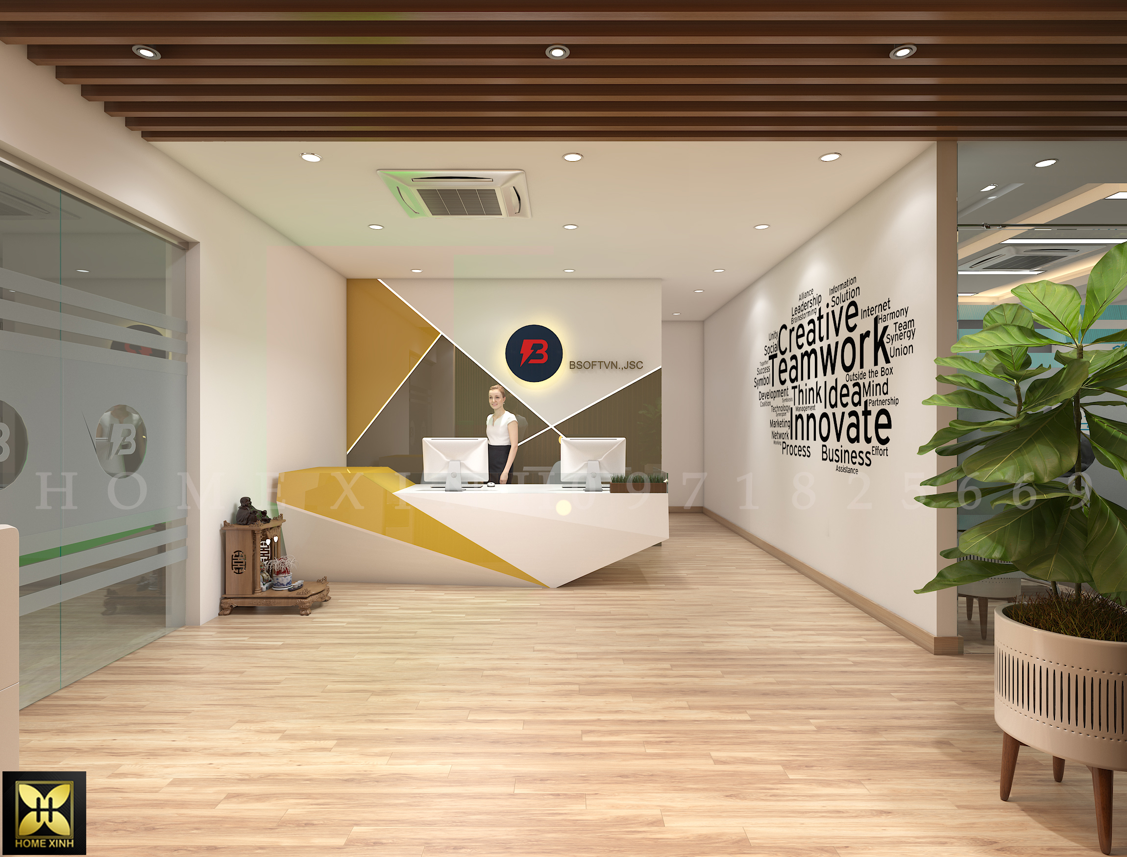 Thiết kế nội thất văn phòng Công Ty Cổ Phần Bsoft Việt Nam