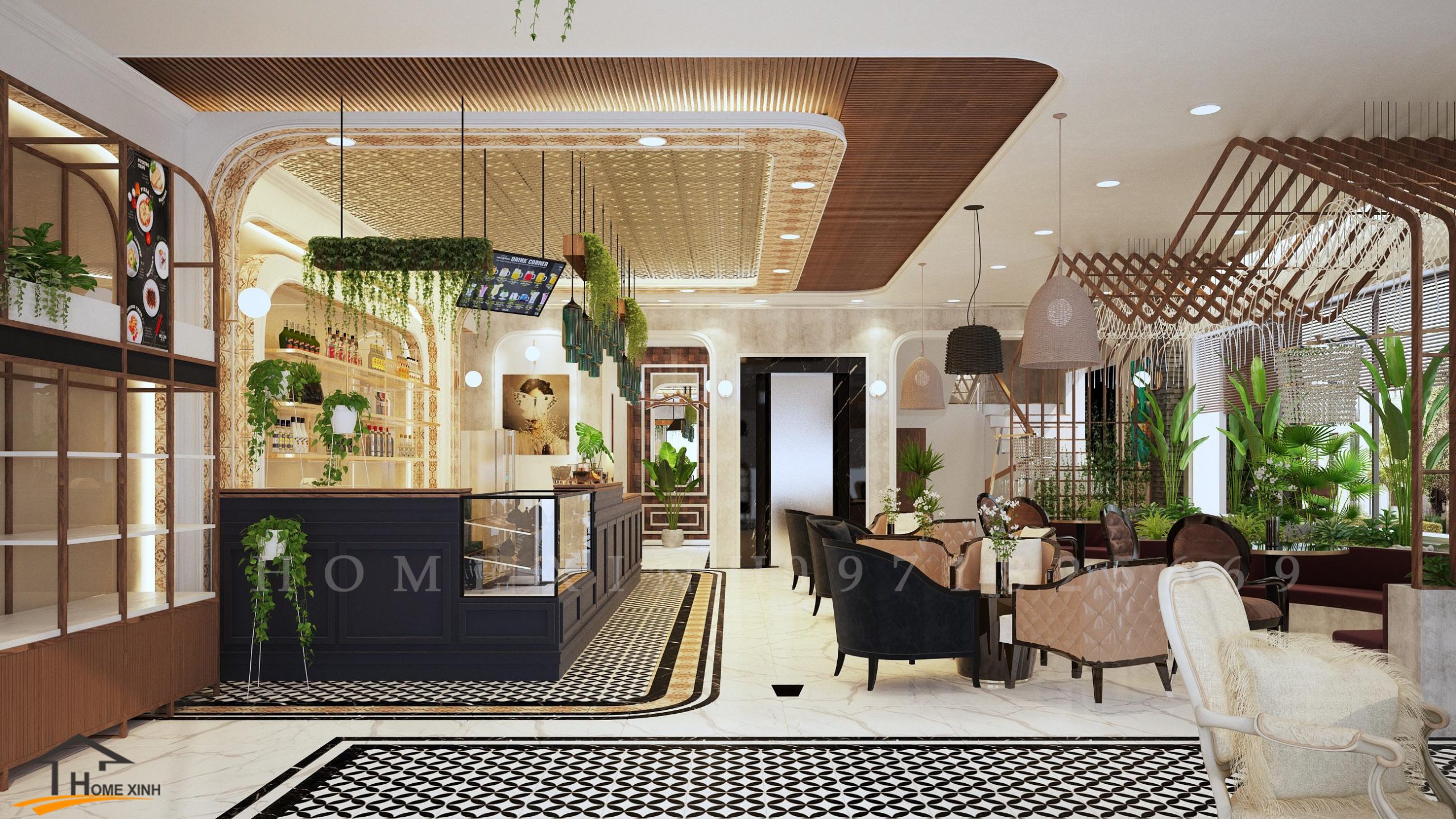 Thiết kế nội thất quán cafe tại Tam Điệp, Ninh Bình – Chị Hà