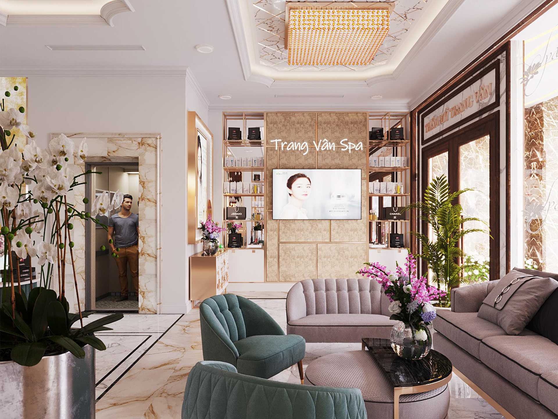 kiến trúc nội thất thẩm mỹ viện