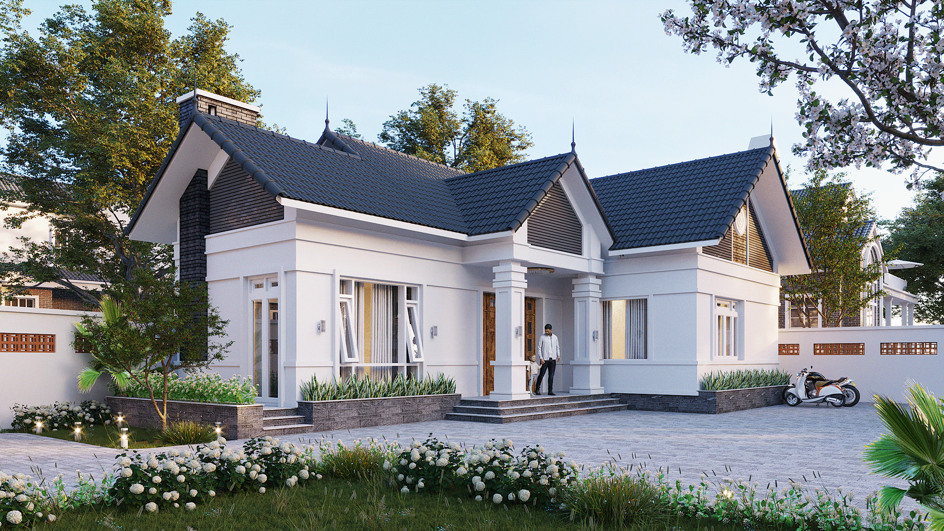 Thiết kế nhà cấp 4 hiện đại đẹp tới nao lòng