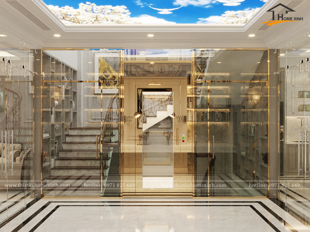 Thiết kế nội thất phòng khách shophouse Louis Đại Mỗ – Anh Phán