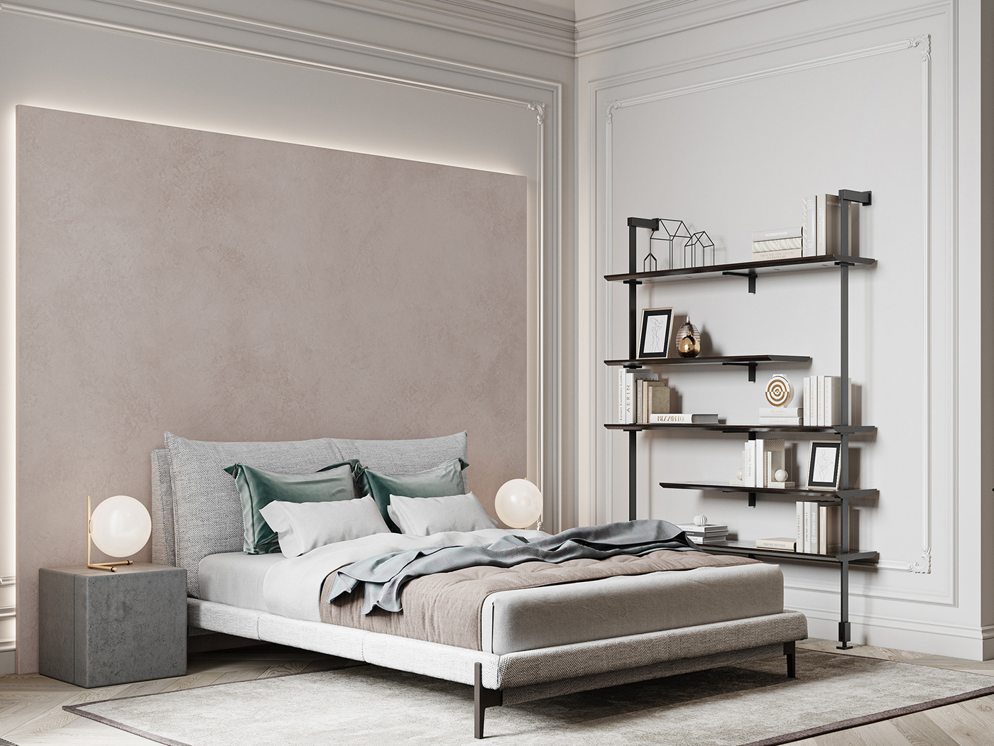 thiết kế nội thất chung cư cao cấp 2 phòng ngủ