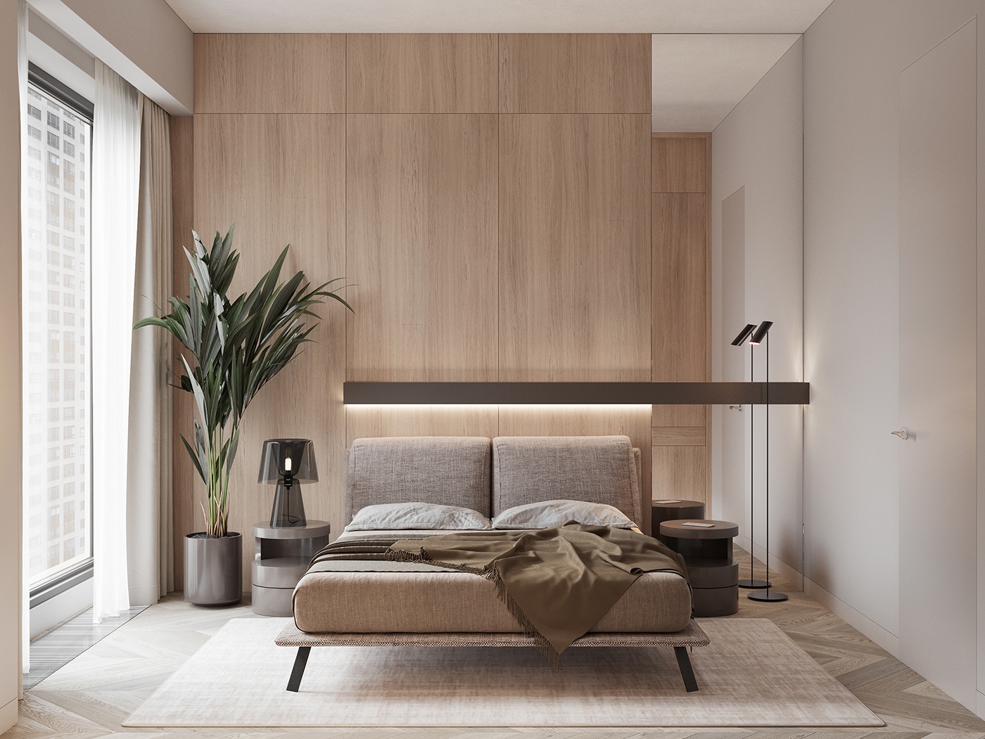 thiết kế nội thất chung cư cao cấp 2 phòng ngủ