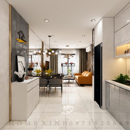 Thiết kế nội thất chung cư Vinhomes Smart City-Căn hộ 55m2 tại Hà Nội