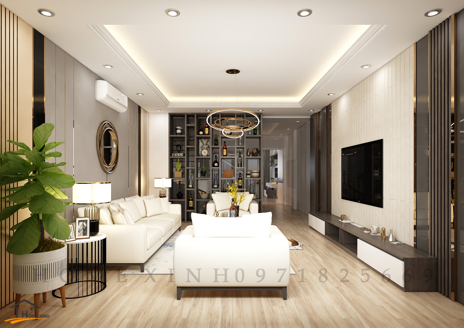 Thiết kế nội thất nhà liền kề ở Hải Phòng